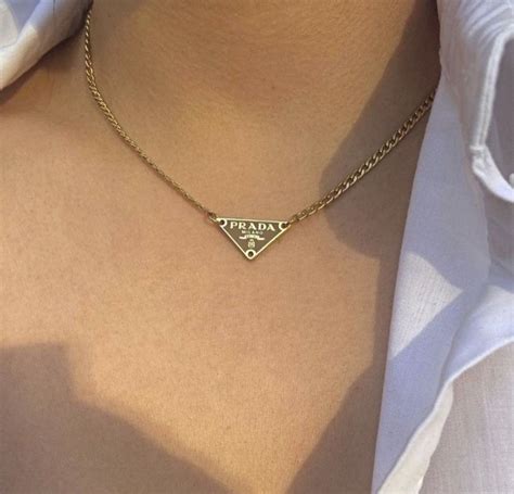 prada necklace triangle price